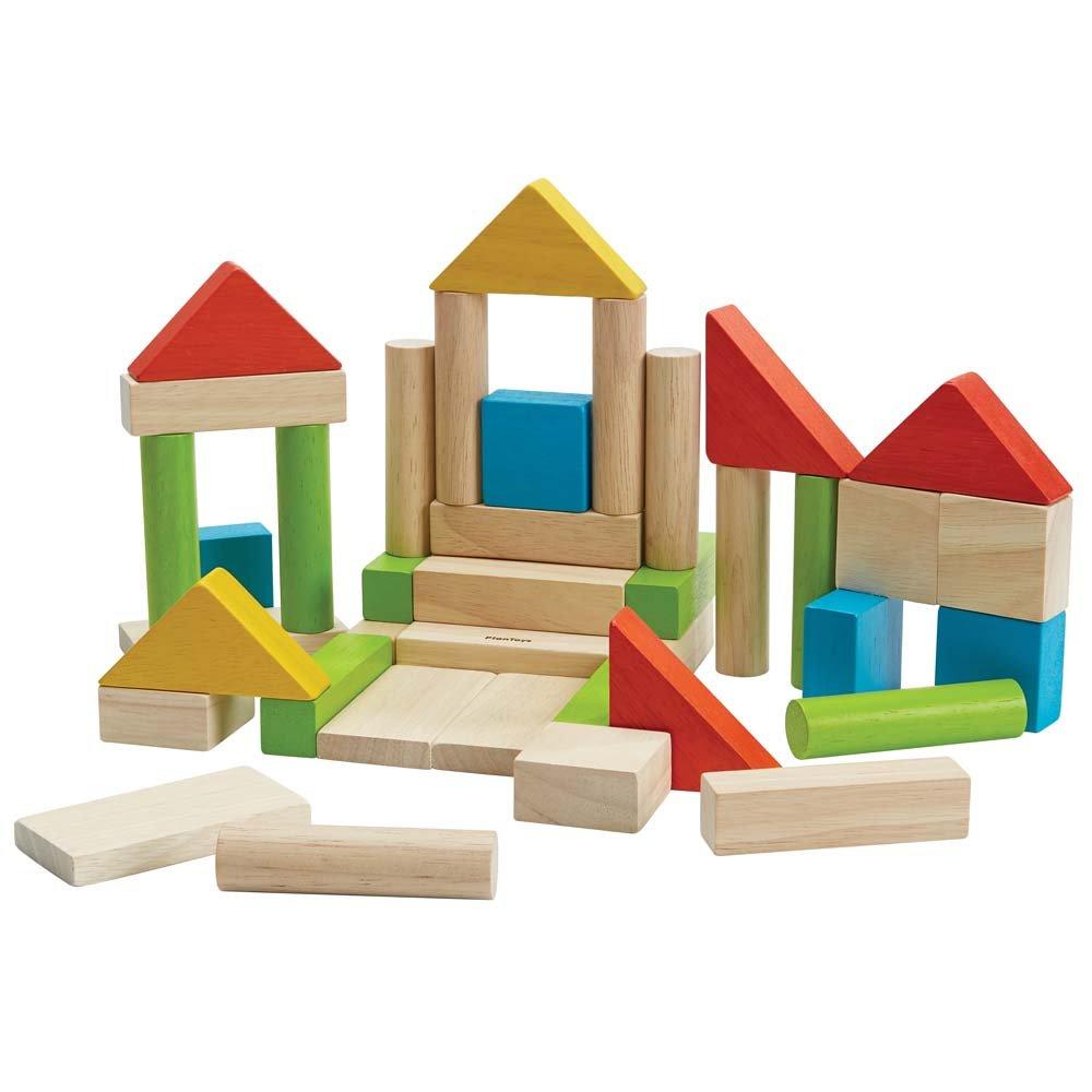 coloured wooden blocks