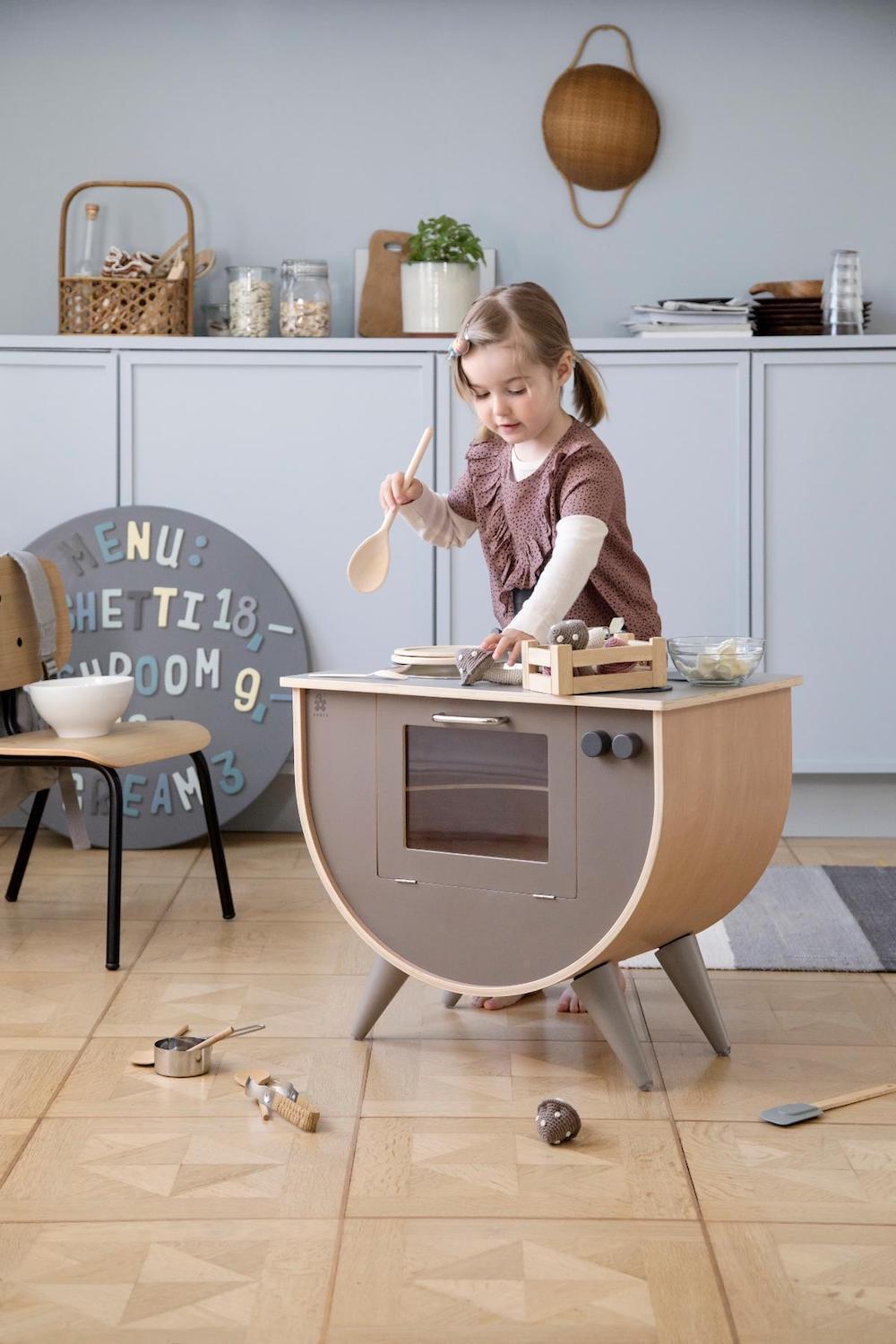 Sebra Play Kitchen In Warm Grey