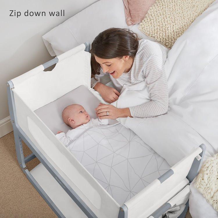 SnuzPod 3 Bedside Crib Dove Grey 