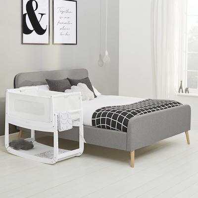 Snuzpod 3 Bedside Crib In White Modern Baby Cots