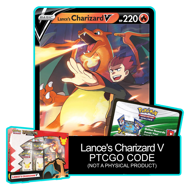 Lance's Charizard V SWSH133 - Celebrations Collection - Pokemon TCG Live Code - Card Cavern