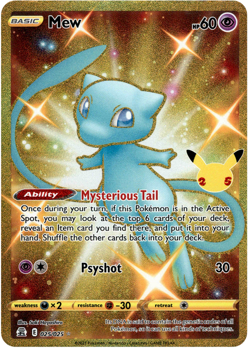 Pokémon Celebrations Pikachu, 25th Anniversary Full Art Rare Holo +  Surprise Card!