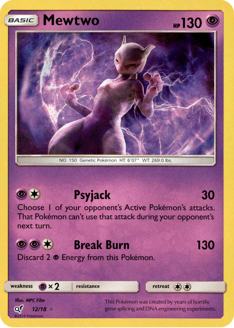 Mewtwo - 12/18 - Detective Pikachu - Holo - Card Cavern Trading Cards, LLC