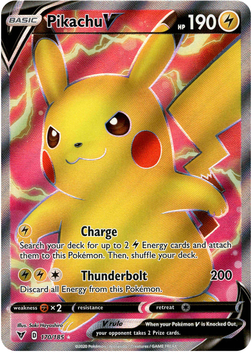 Pikachu V Full Art 170/185 Vivid Voltage Card Cavern Trading