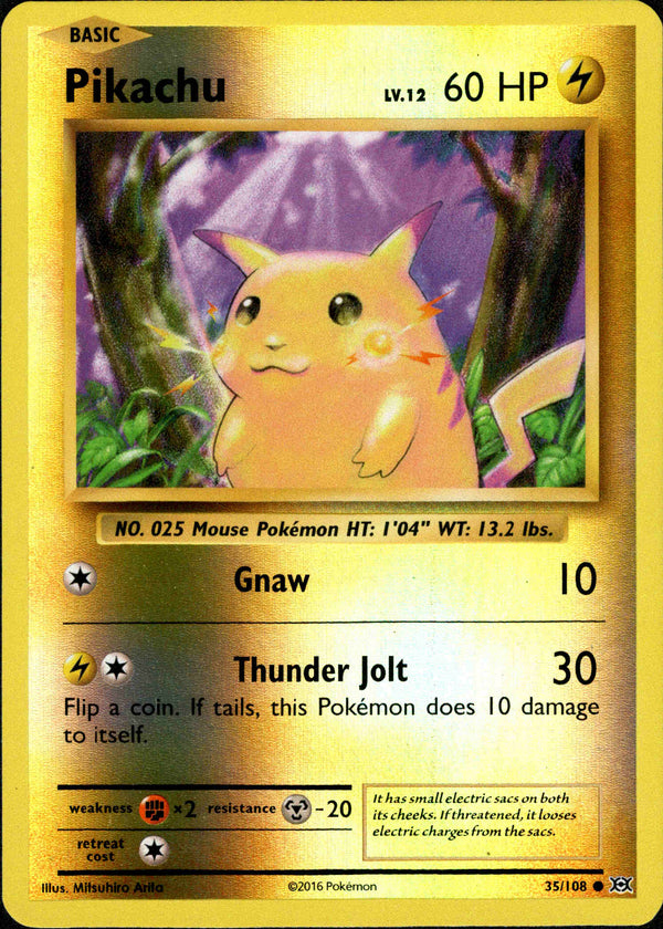 Rh Pokemon Cards Xy Evolutions Pikachu 35 108 Common Collectible Card Games Pokemon Trading Card Game