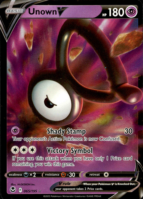 Unown V - 177/195 - Alternate Art Ultra Rare