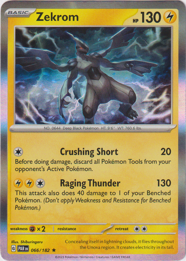 Pokemon TCG - Paradox Rift - Holo - Zekrom - 066/182 - Rare