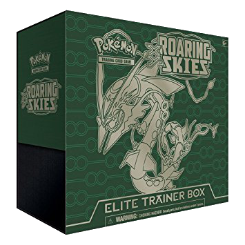 Roaring Skies ETB - Rayquaza - Sleeves and Deck Box - PTCGO Code – Card ...