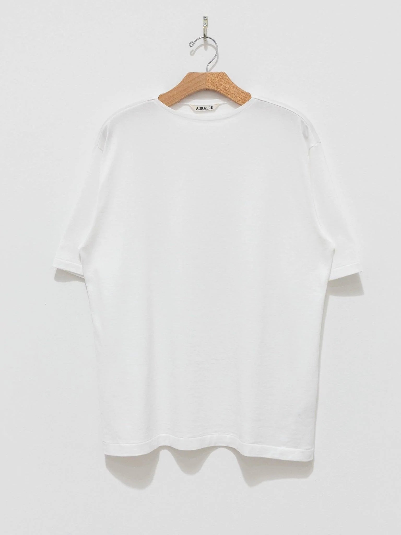 Namu Shop - Auralee Luster Plaiting Boat Neck Tee - White