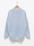 Namu Shop - Auralee Milled Wool Moal Knit Big Pullover - Light Blue