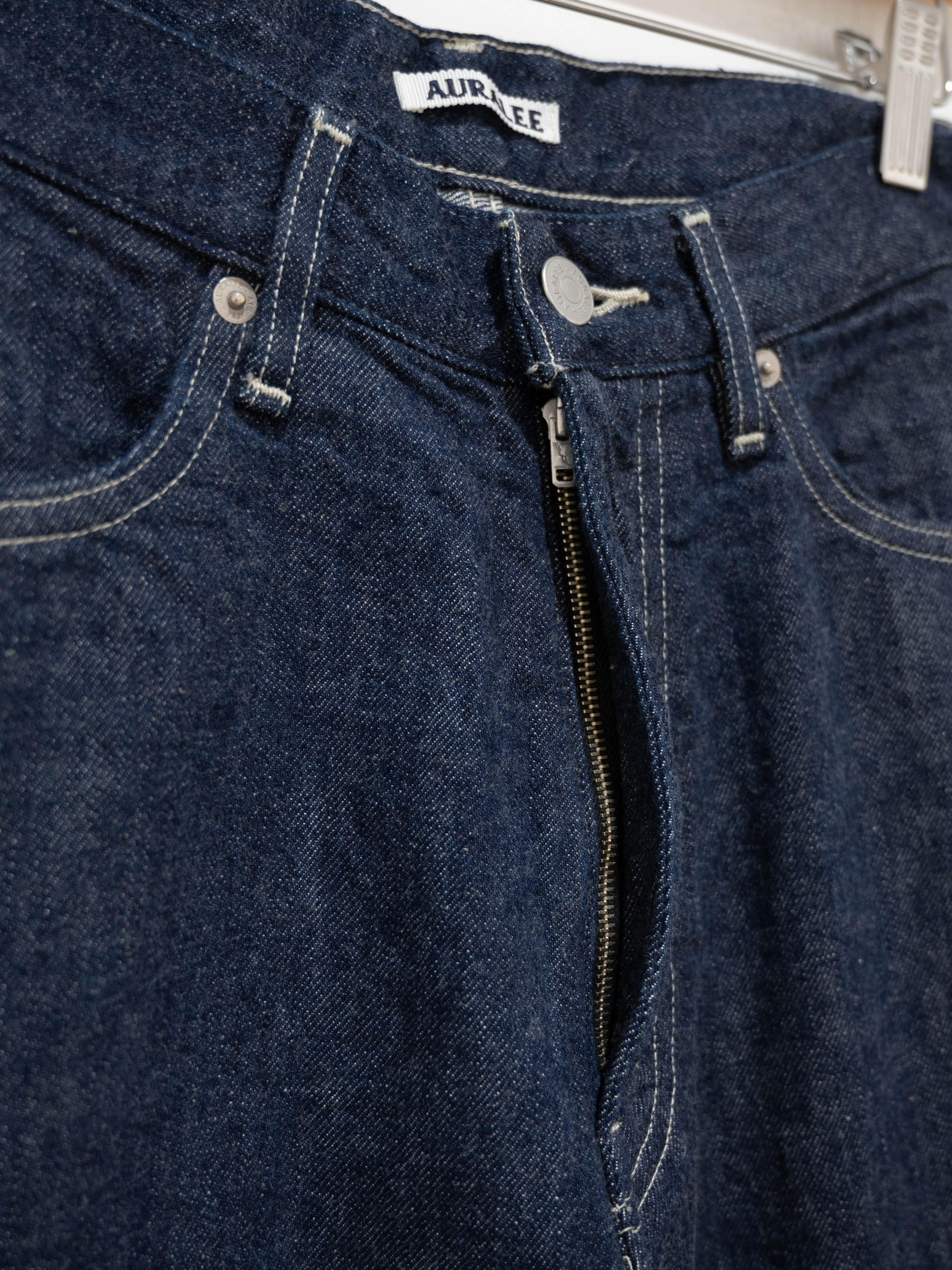 Selvedge Light Denim Wide Pants - Indigo