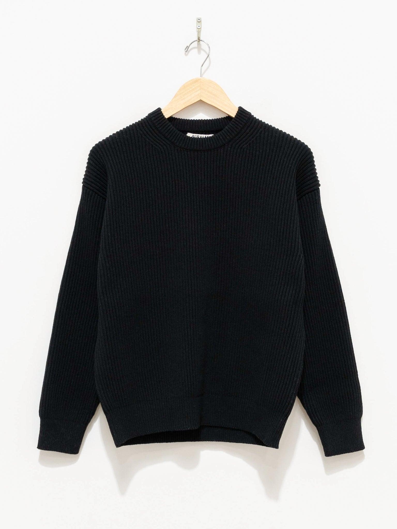 AURALEE SUPER FINE WOOL RIB KNIT RAGLAN - ニット/セーター