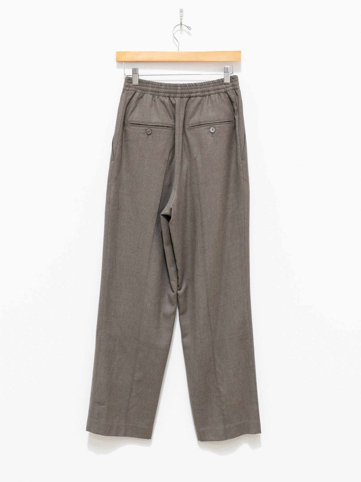 Super Light Wool Easy Slacks - Top Brown