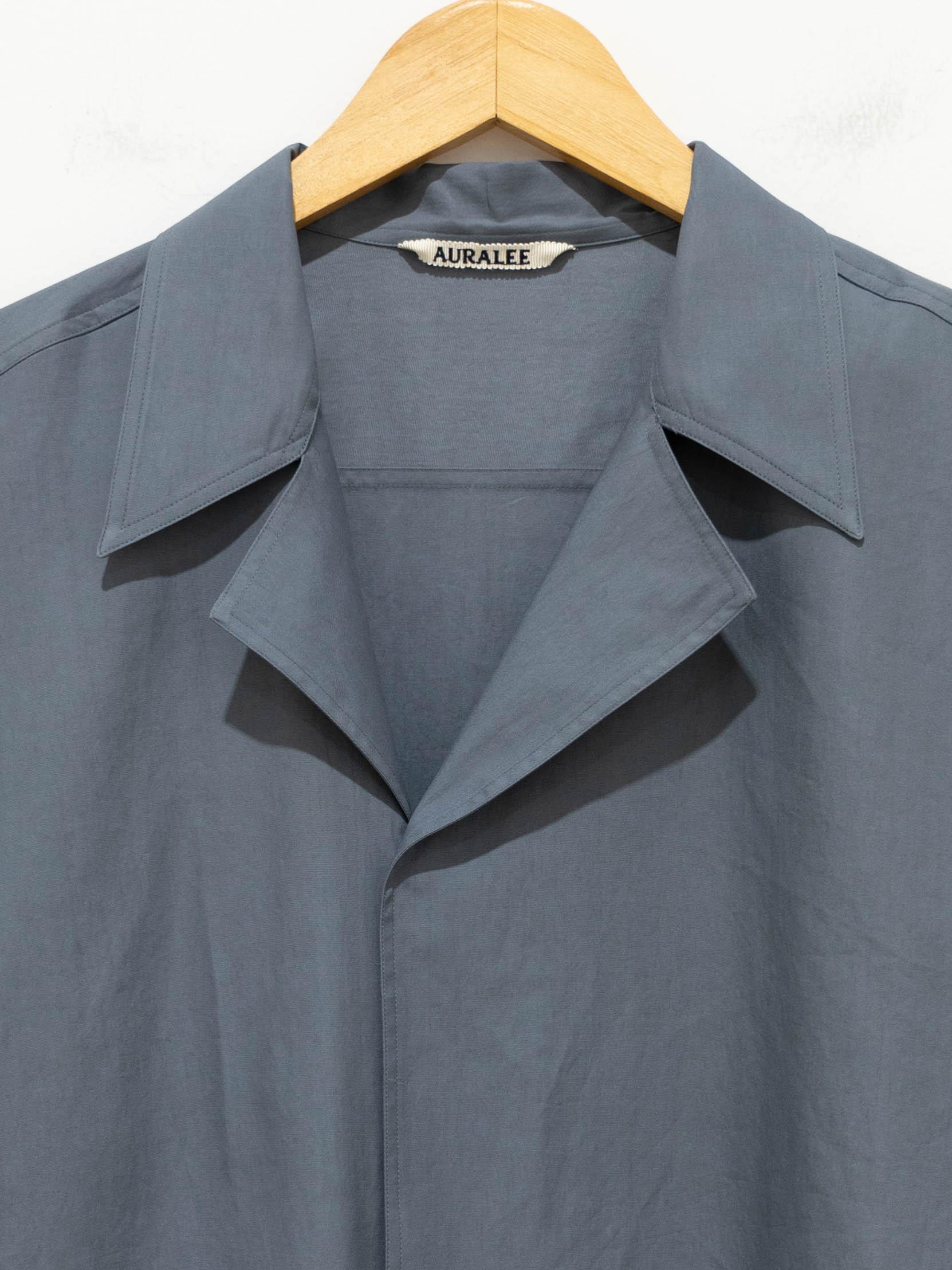 Washed Finx Twill Pullover Shirt - Dark Blue Gray