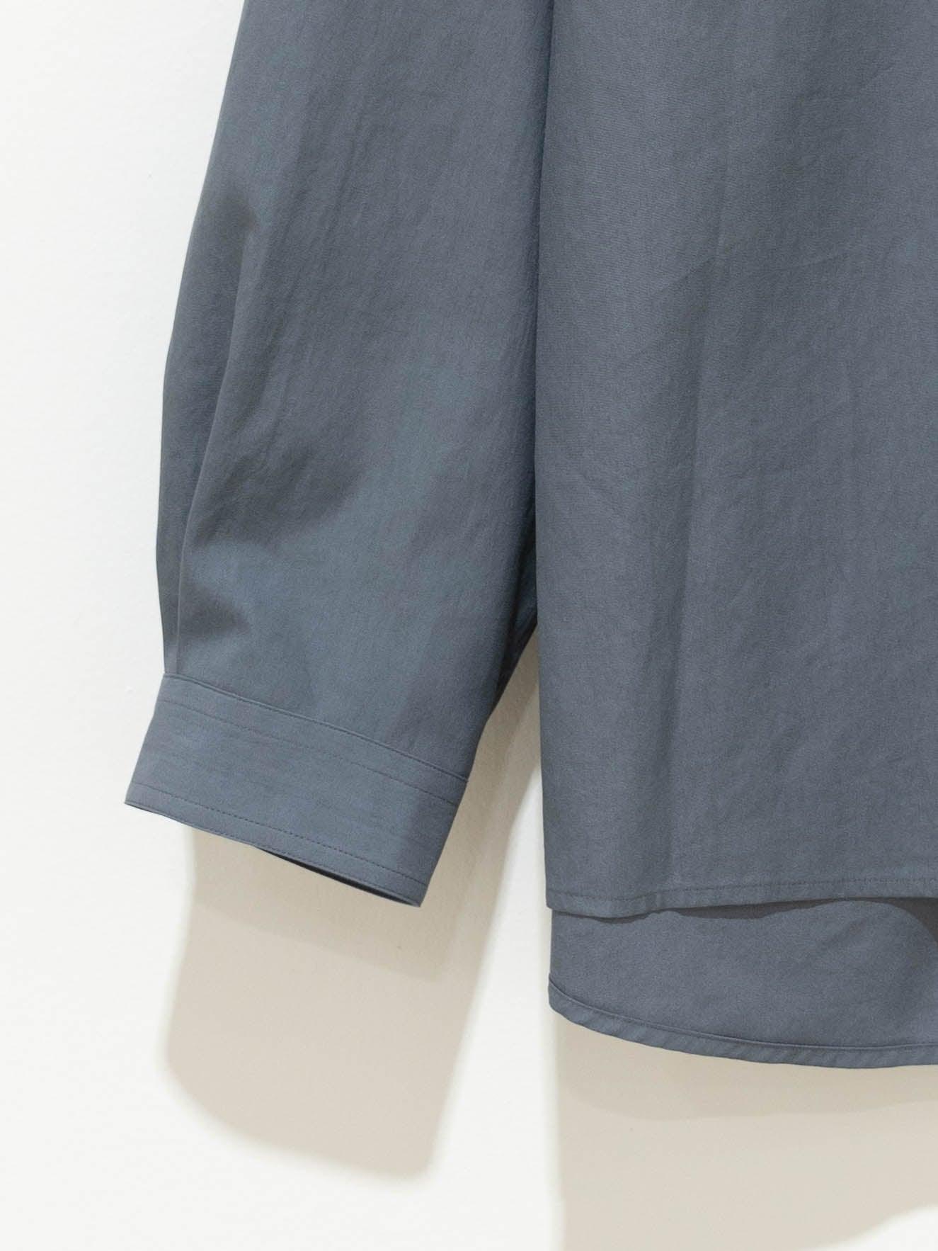 Washed Finx Twill Pullover Shirt - Dark Blue Gray