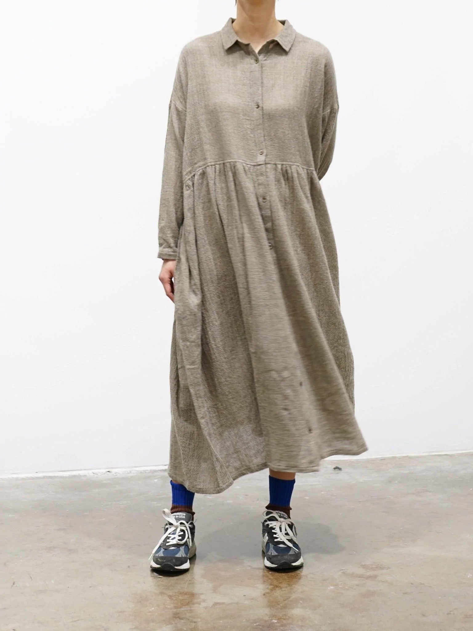Namu Shop ICHI Wool Shirt Dress - Beige