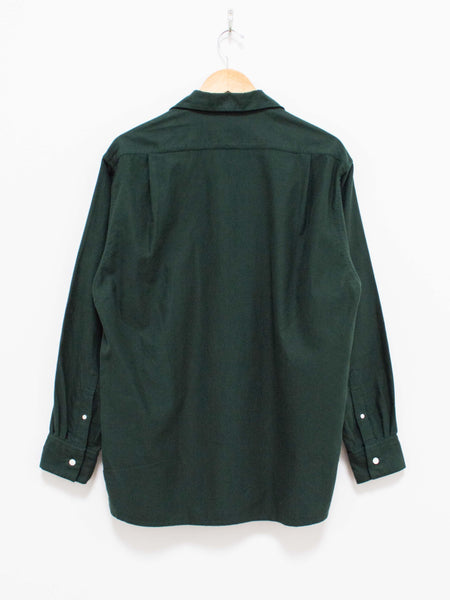 AURALLEE Finx cotton shirt green