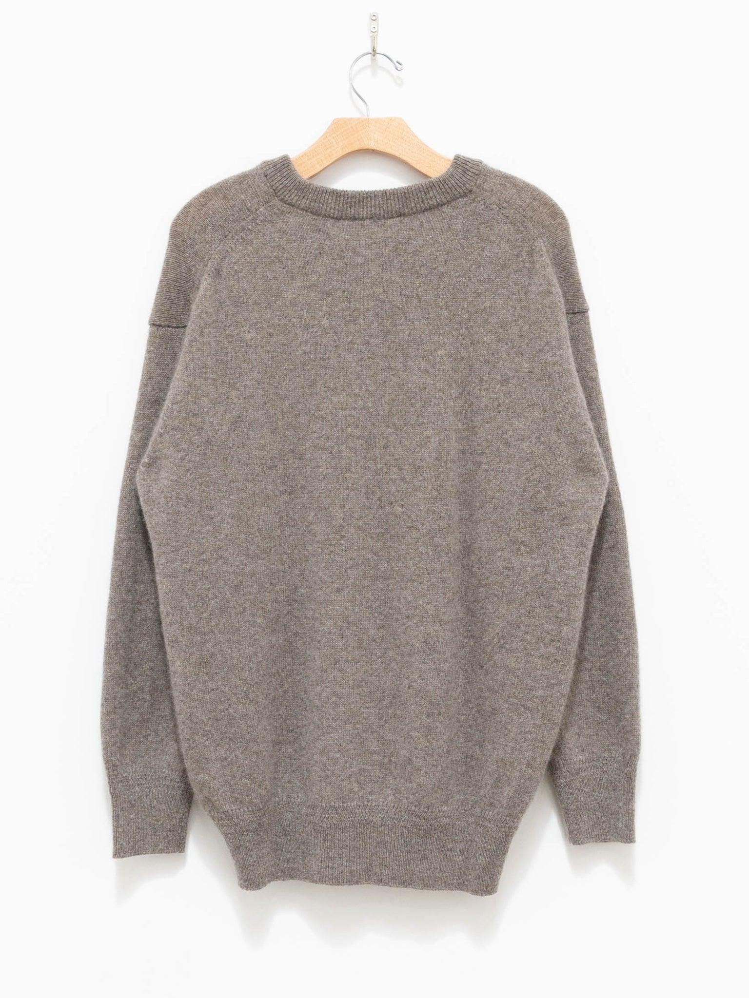 Wool Yak V-Neck Knit - Beige