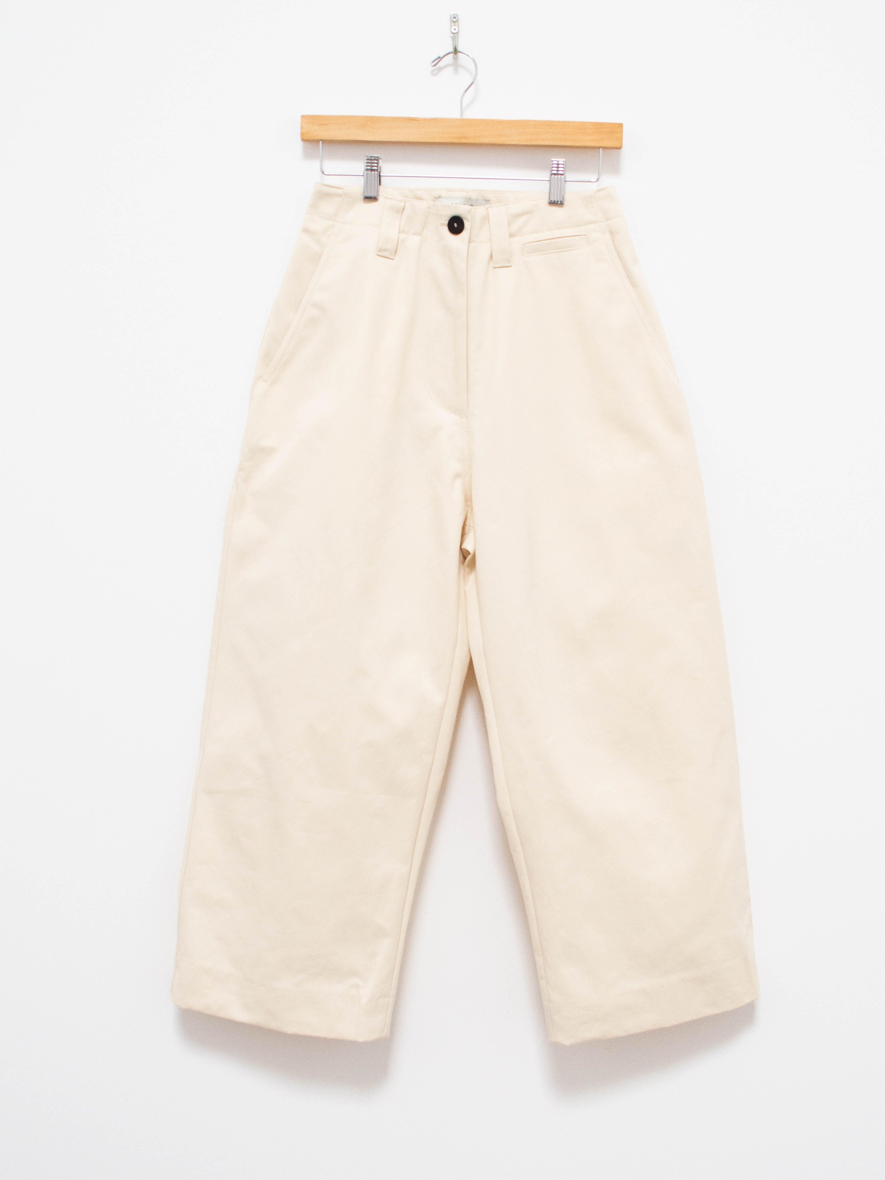 Asher Peached Cotton Twill Pants - Cream