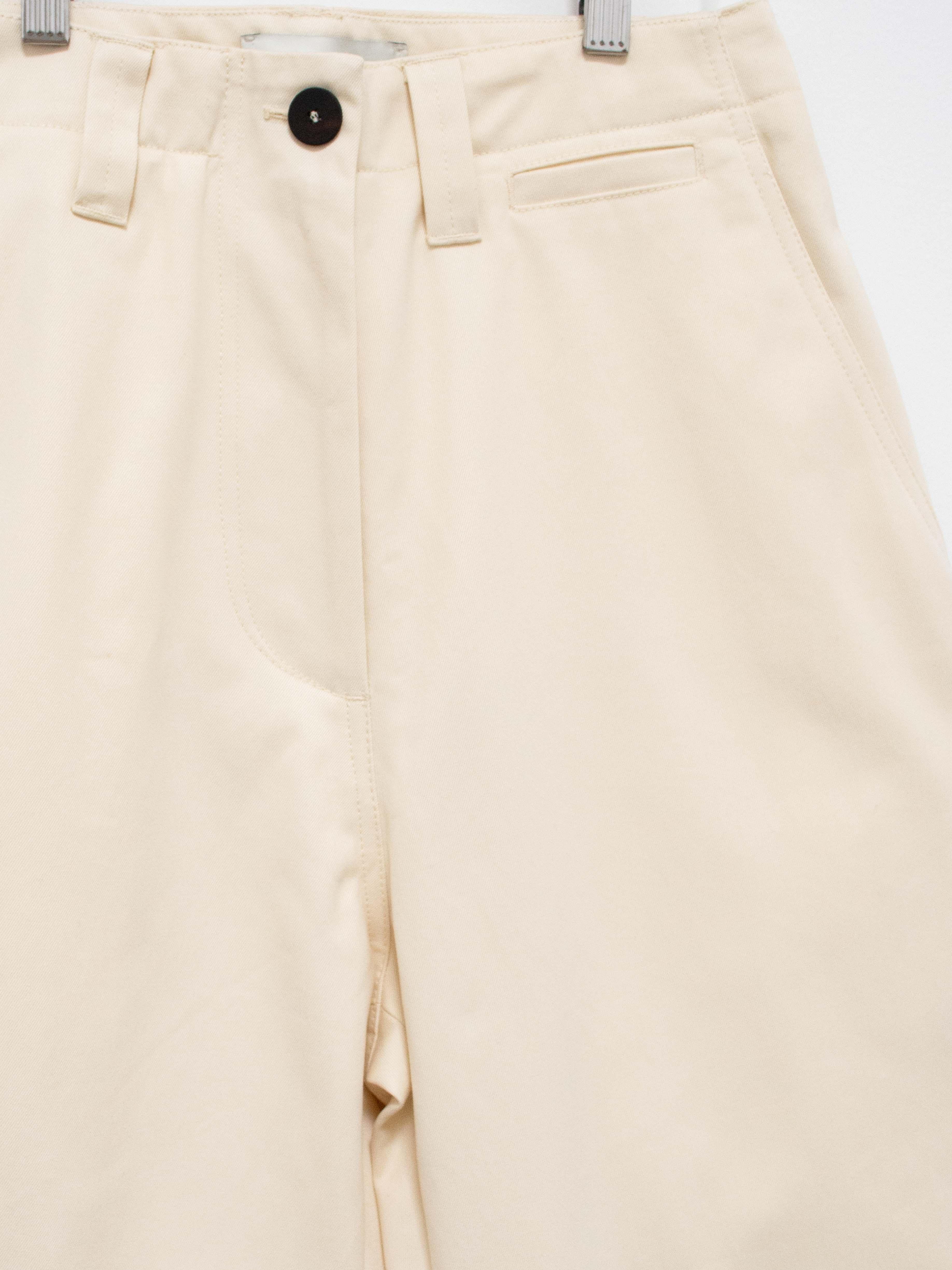 Asher Peached Cotton Twill Pants - Cream