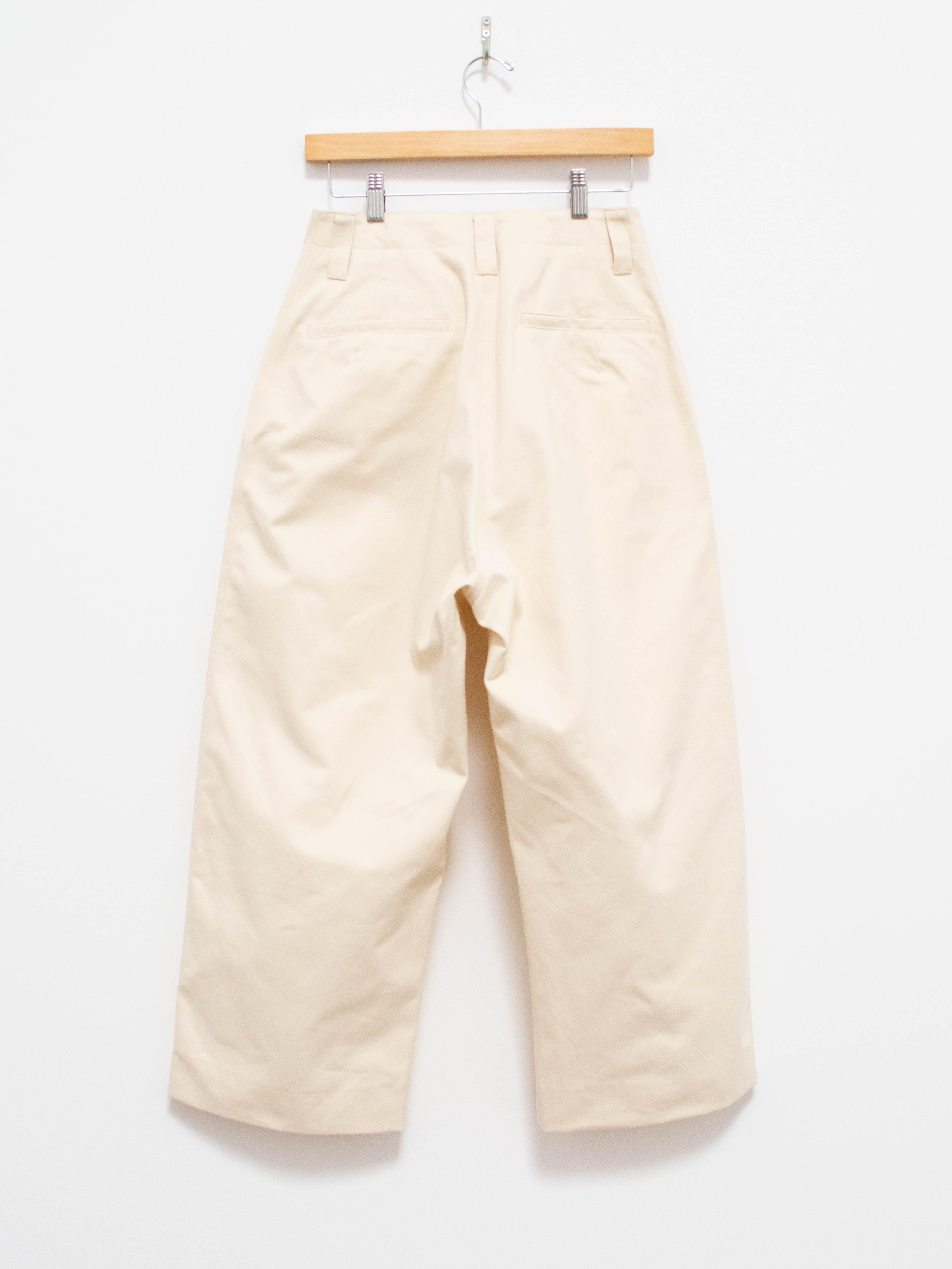 Asher Peached Cotton Twill Pants - Cream