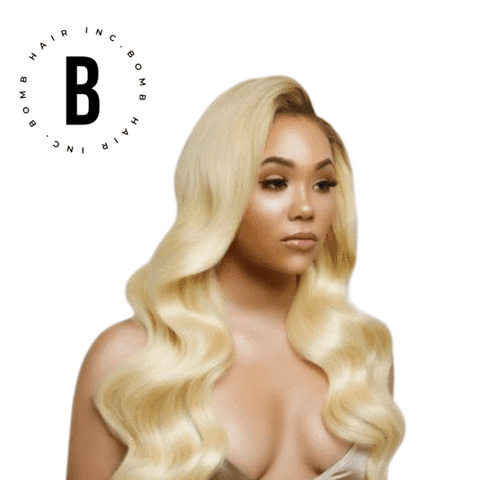 Blonde lace body wave wig 
