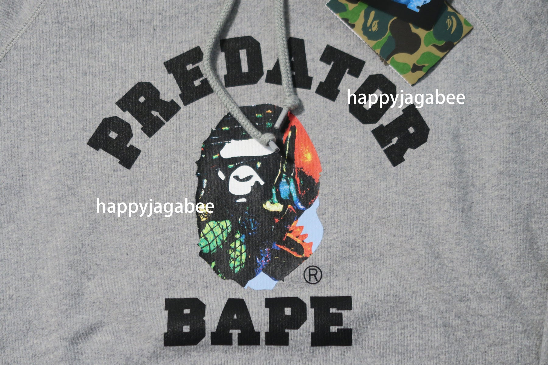 bape x predator pullover hoodie black