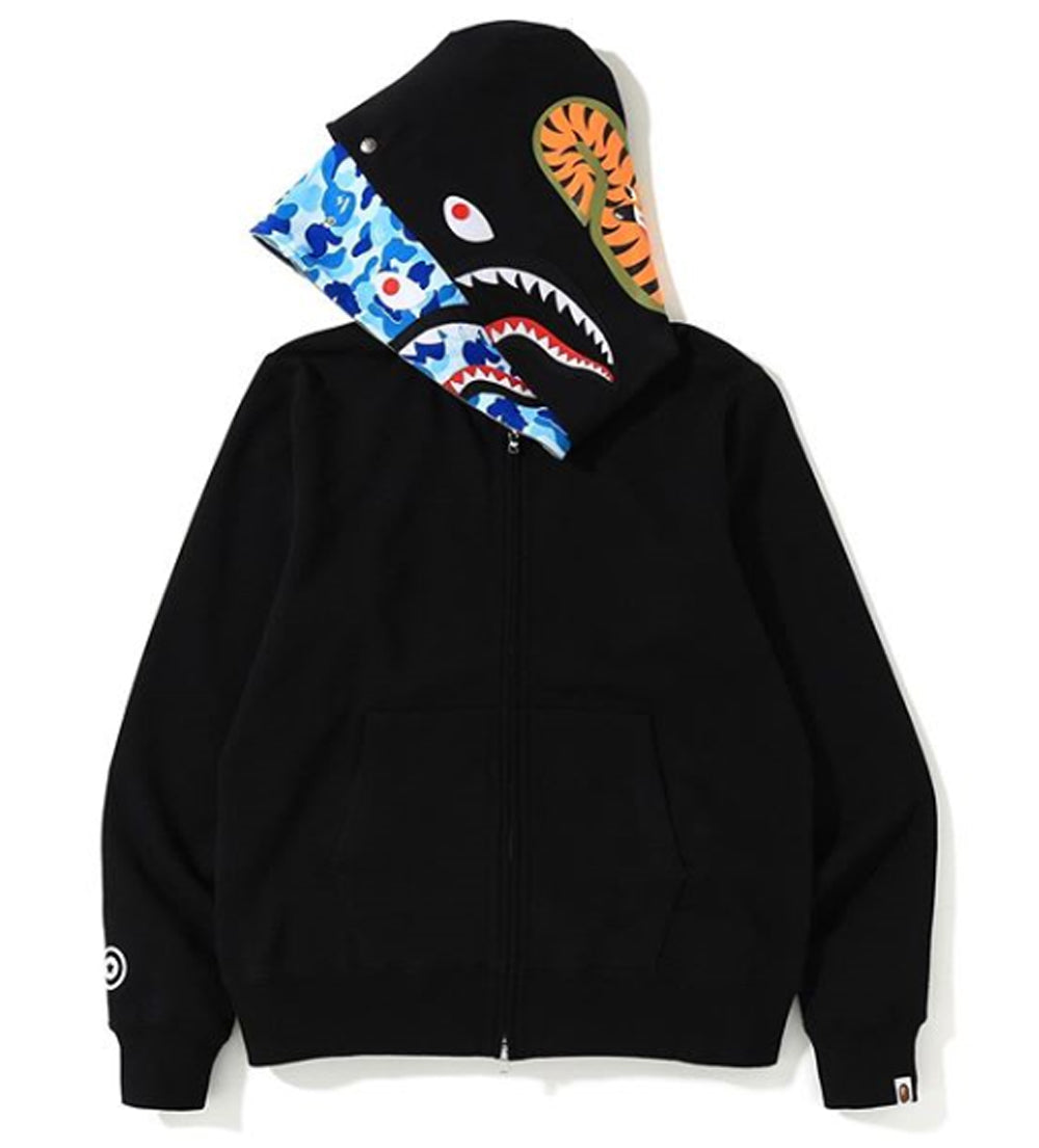 black and blue bape hoodie