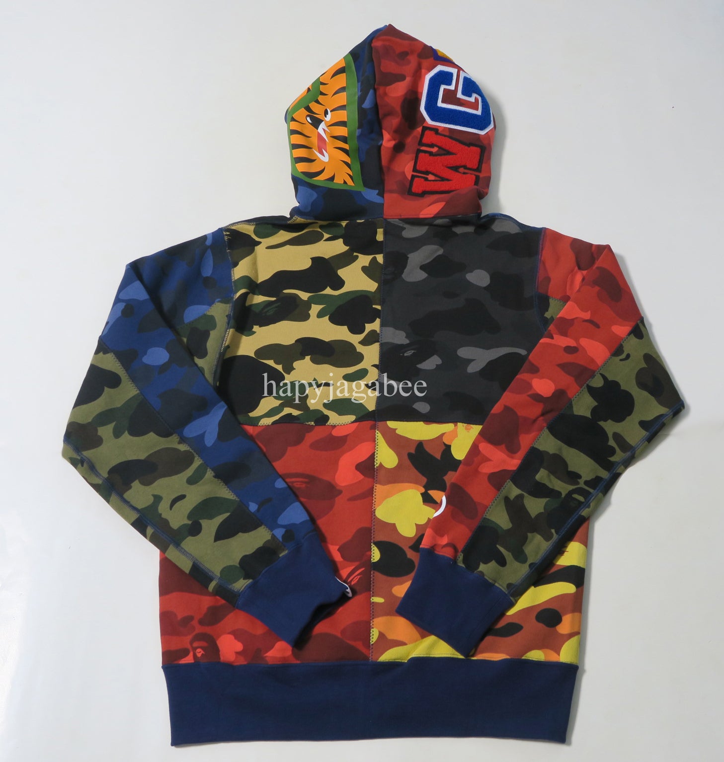 bape mixed camo hoodie