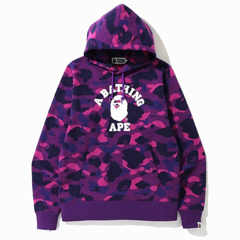 a bathing ape hoodie purple