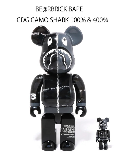 BE@RBRICK BAPE CDG CAMO SHARK 100％400％-