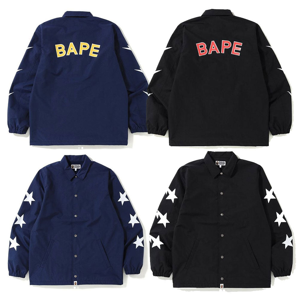 bape coach jacket black