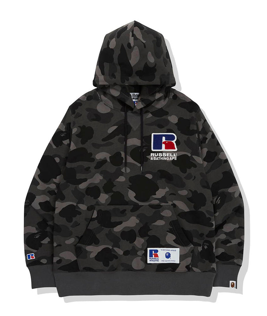 A BATHING APE × RUSSELL ATHLETIC BAPE x RUSSELL COLOR CAMO COLLEGE PUL happyjagabee store