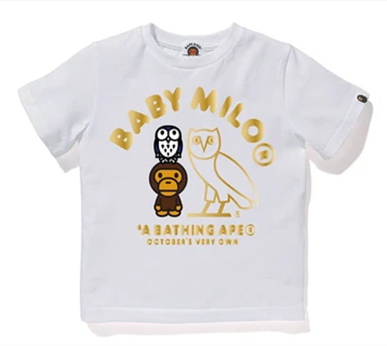 A Bathing Ape X October S Very Own Ovo Kids Ovo Bape Baby Milo Tee Happyjagabee Store - bape x ovo roblox