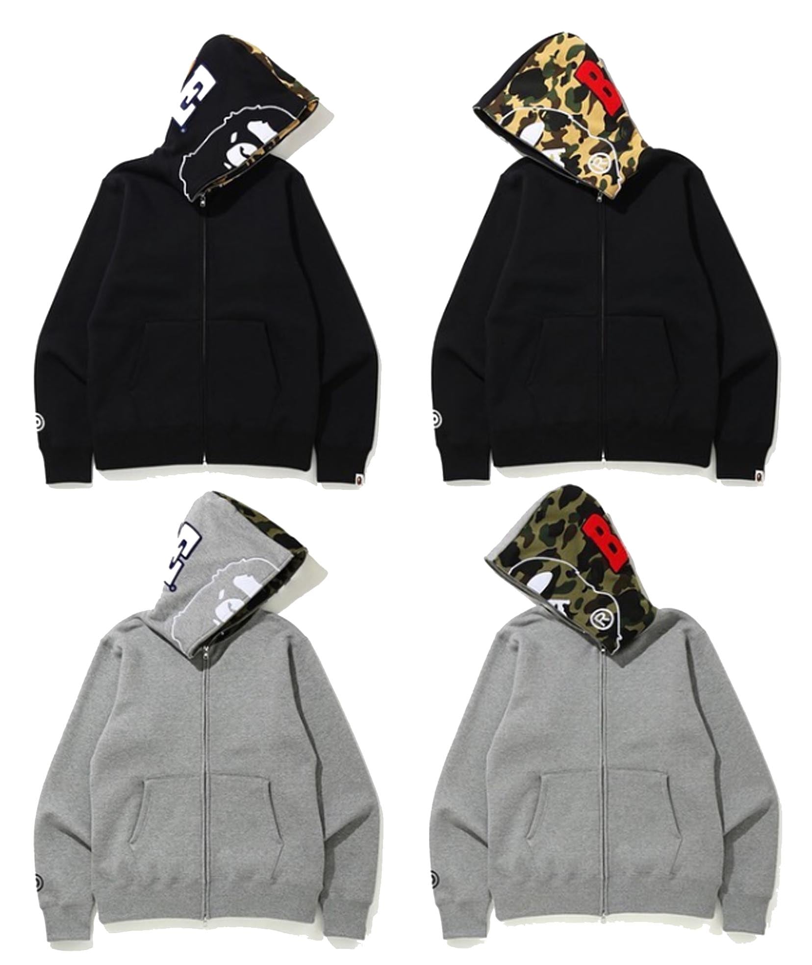 bathing ape full zip hoodie