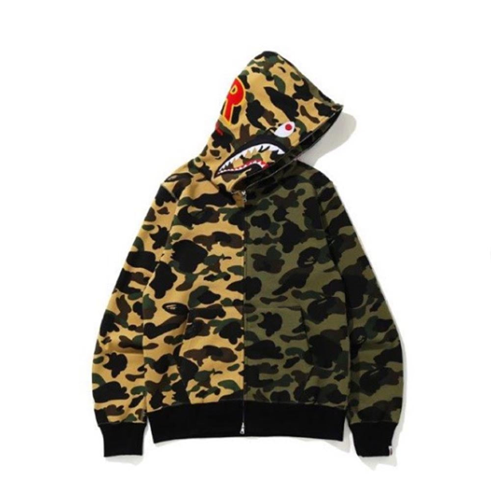 bape half zip hoodie