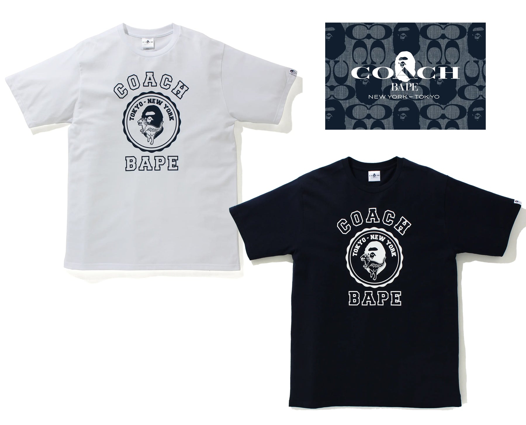 新品‼️BAPE × COACH 半袖Tシャツ XL ブラック Tシャツ/カットソー