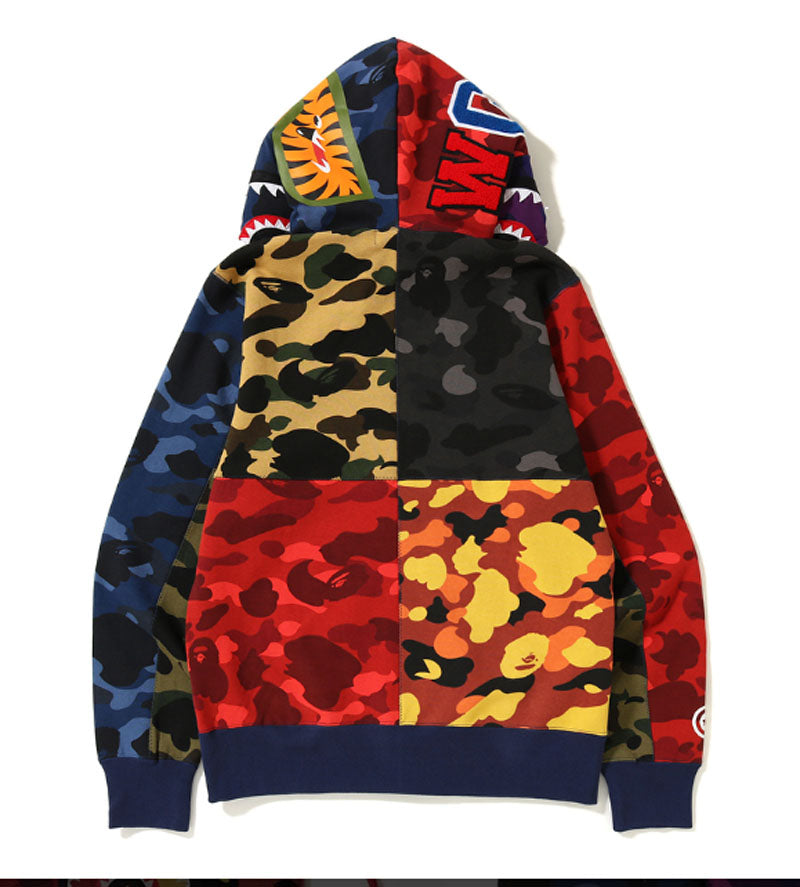 bape mixed camo hoodie