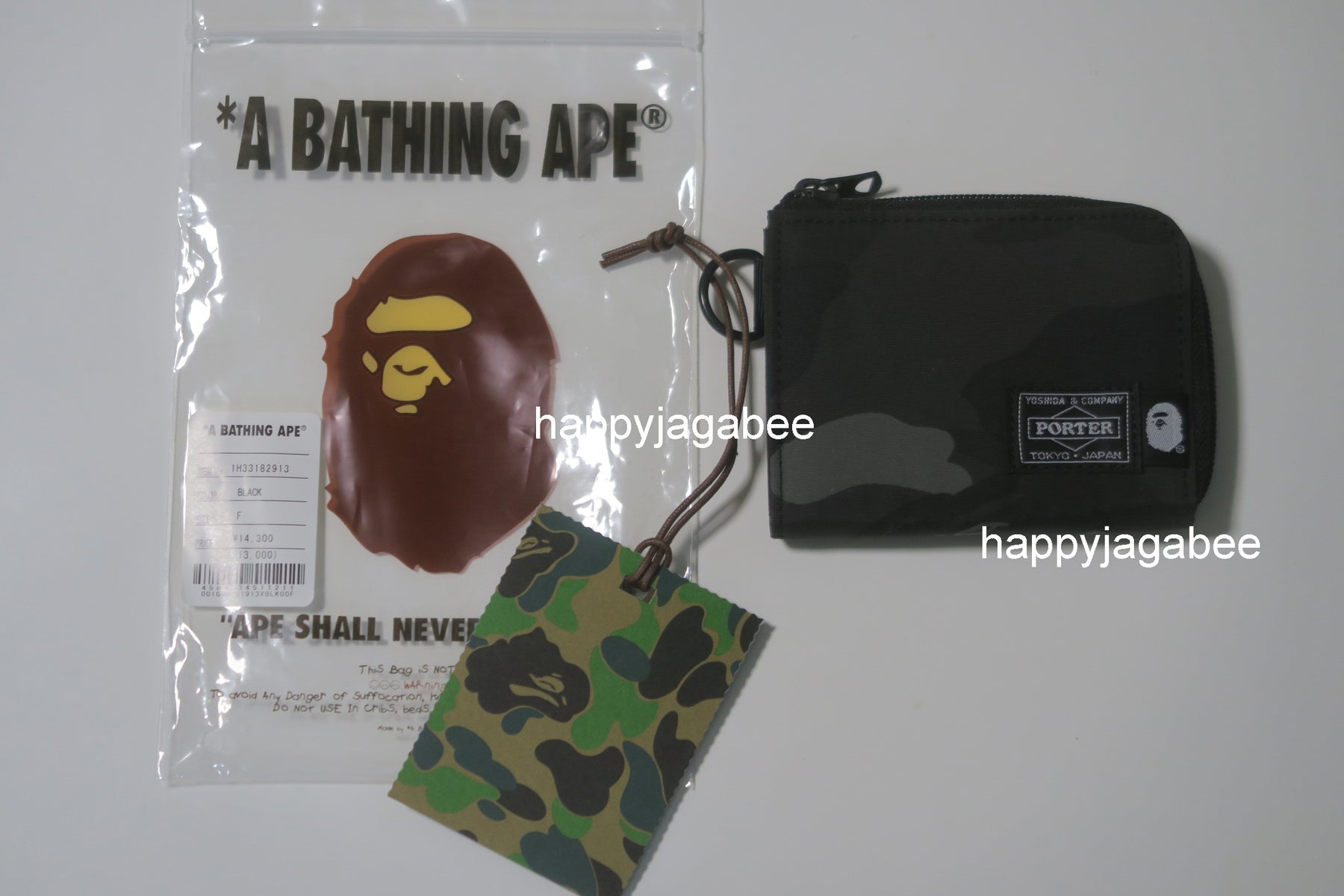 BAPE × PORTER 財布 COLOR CAMO WALLET M