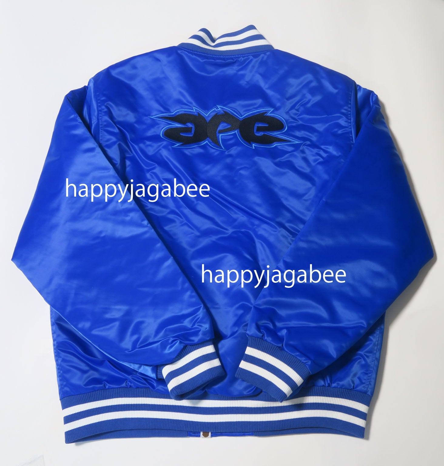 A BATHING APE APE RELAXED FIT NYLON VARSITY JACKET