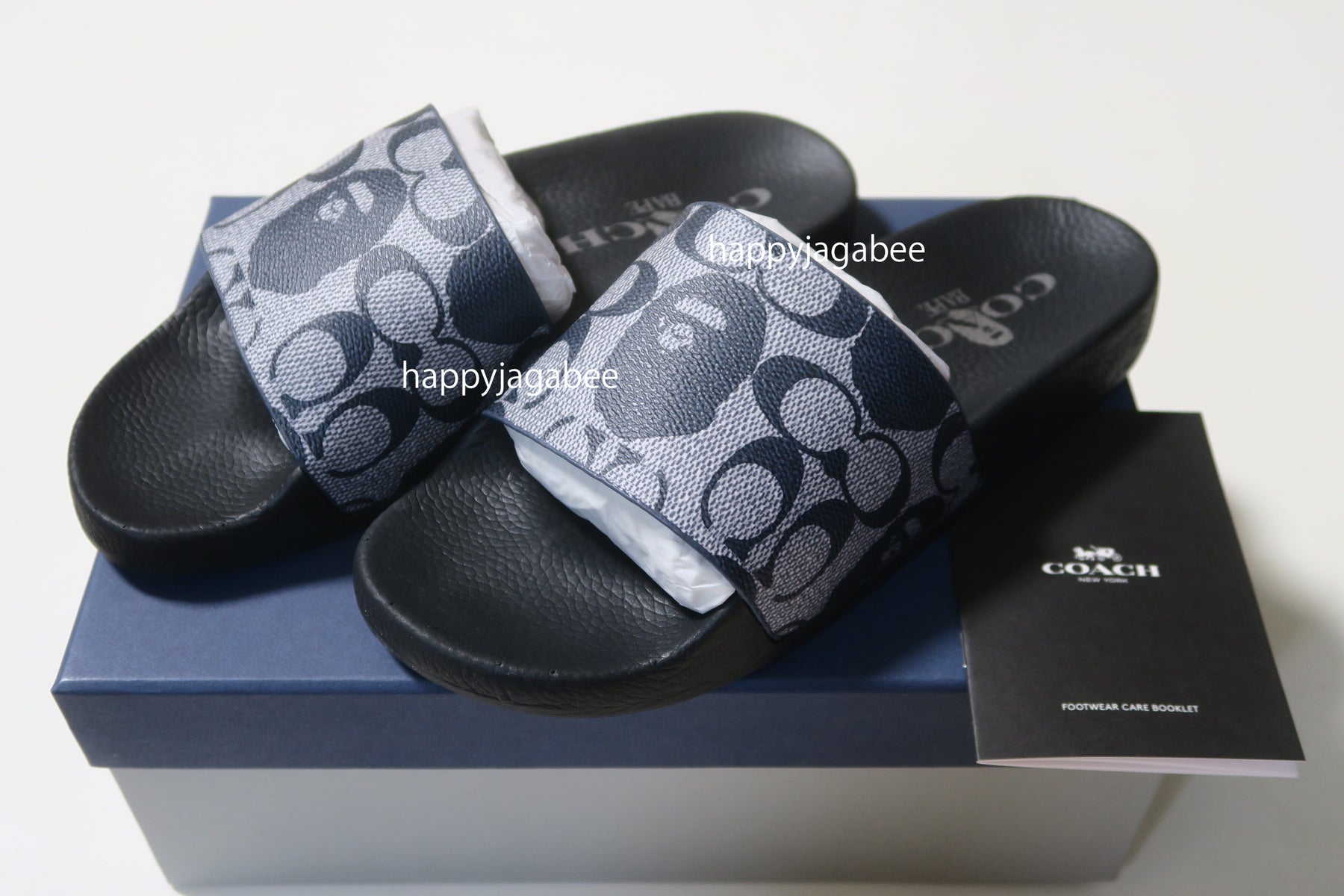 coach and bape slides