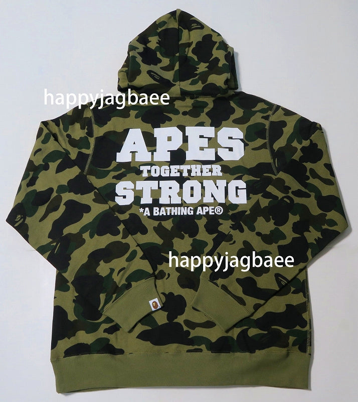 bape 1st camo college pullover hoodie