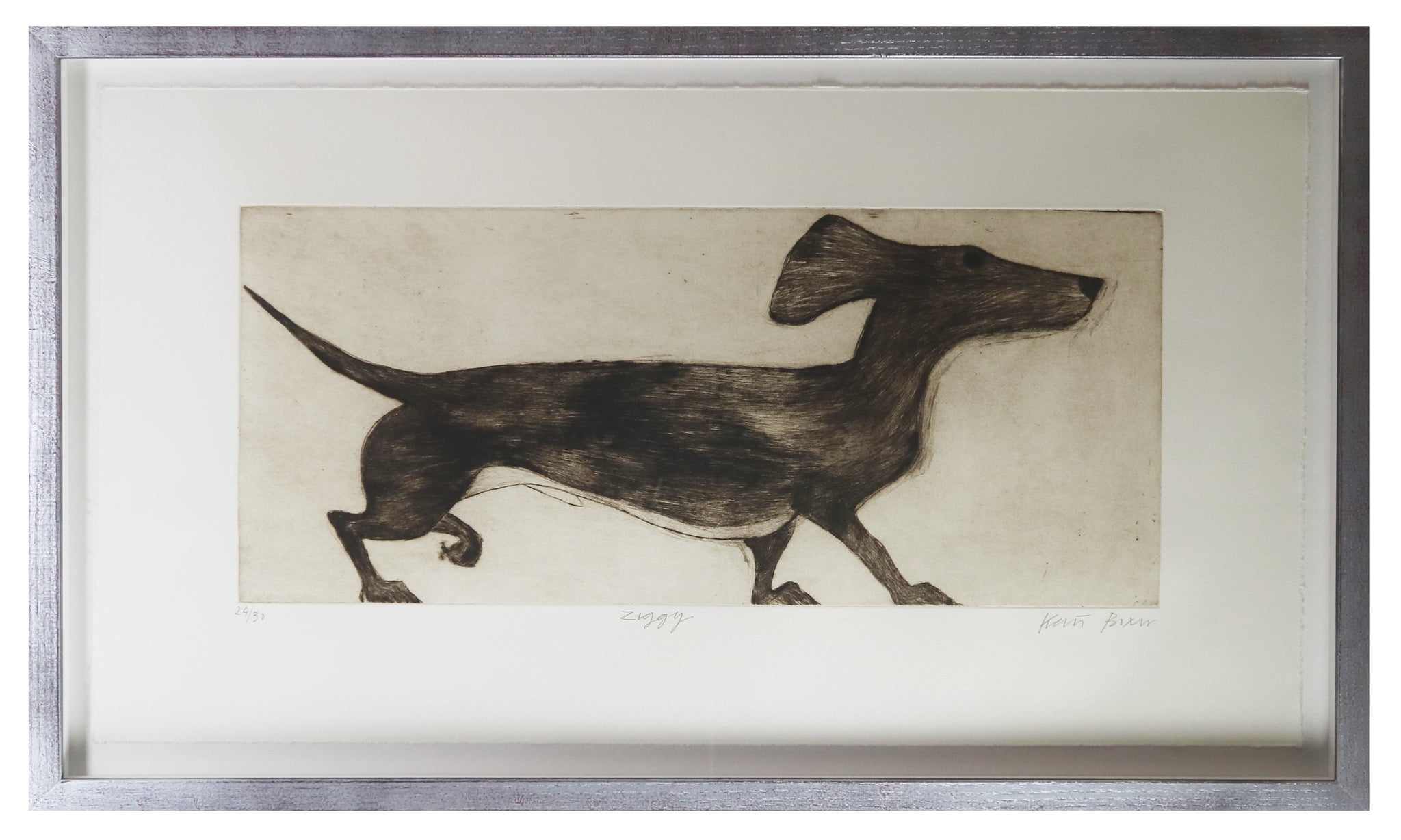 Kate Boxer Ziggy Dachshund Portrait Dog Artwork - The Art Hound