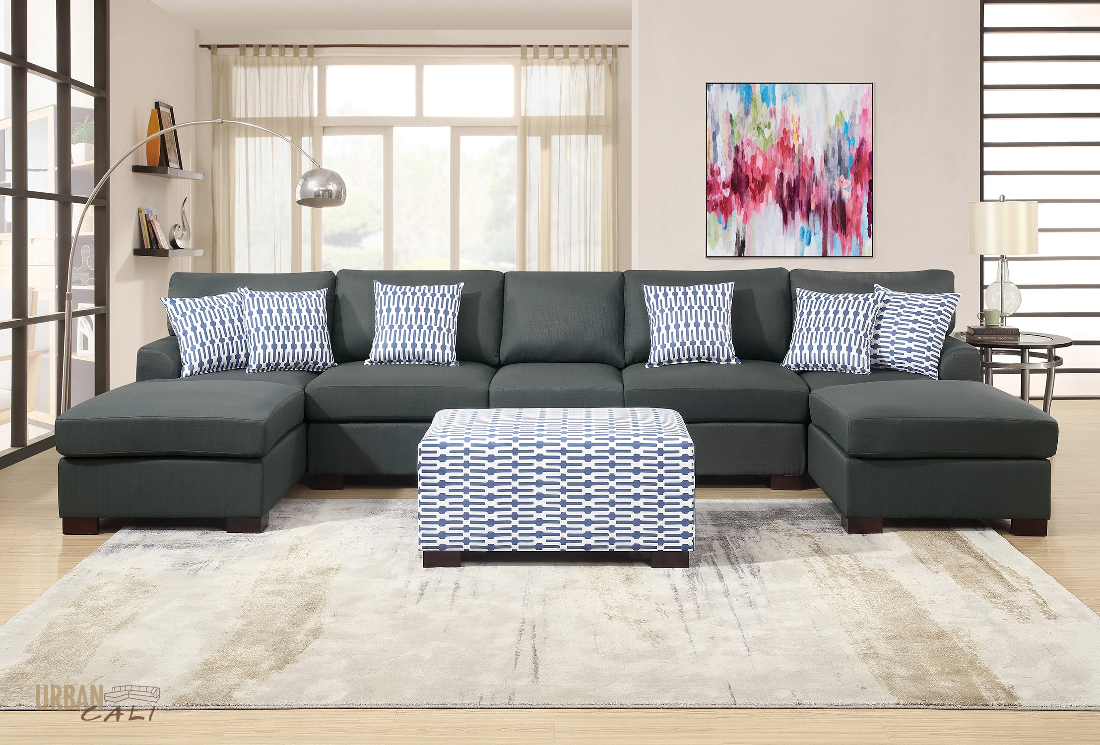 Large U Shaped Sectional Sofas Baci Living Room