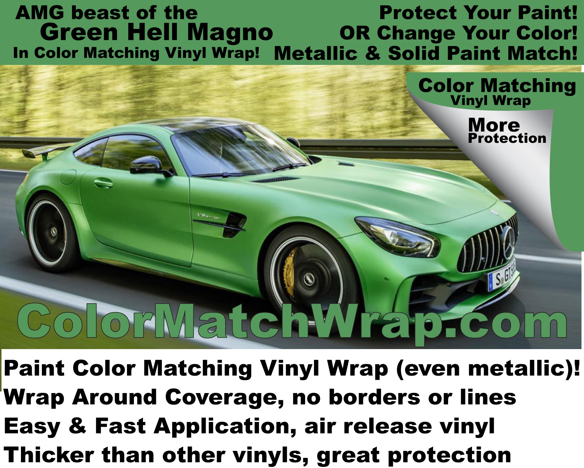 amg gt r beast of the green hell vinyl wrap