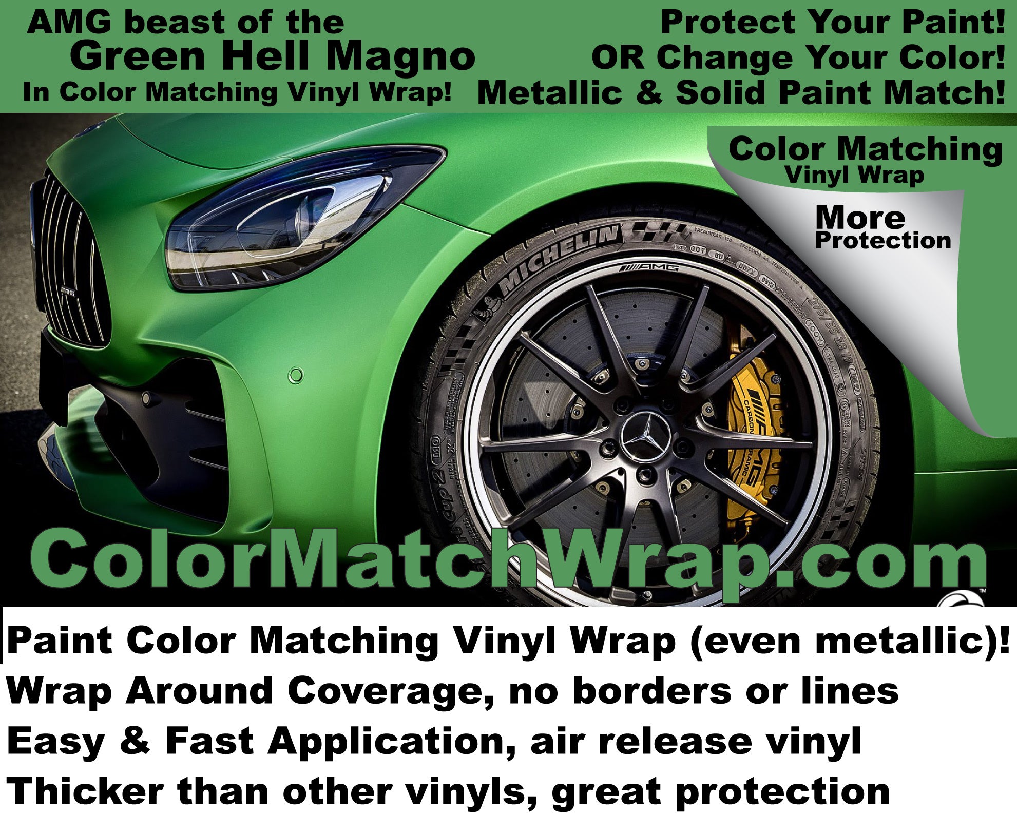 amg gt r beast of the green hell car vinyl wrap