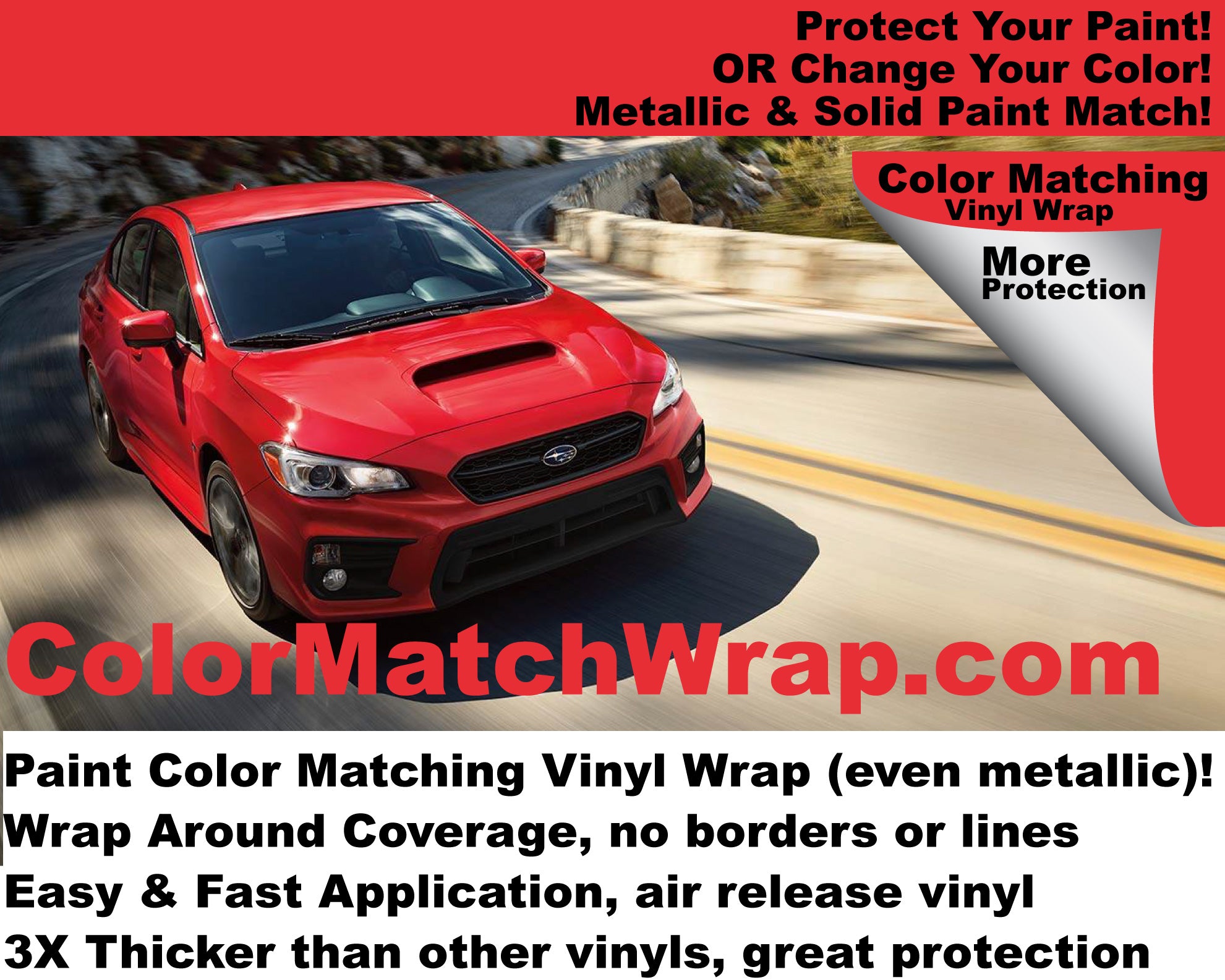 2017 Subaru WRX Vinyl Wrap: Paint Color Match Vinyl Wrap