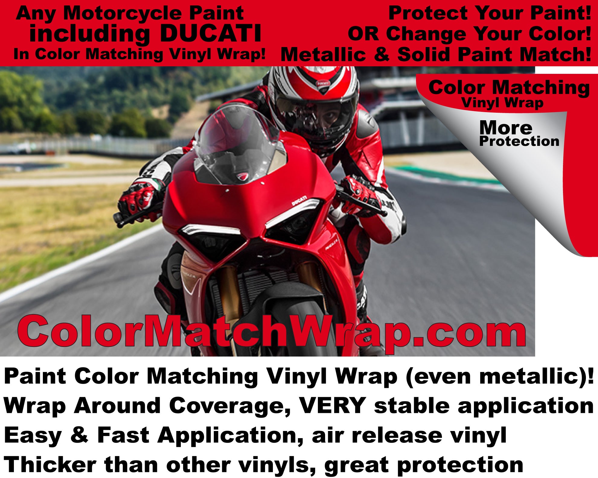 motorcycle paint color match vinyl wrap