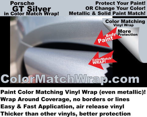 porsche paint match vinyl wrap - Porsche GT Silver M7Z