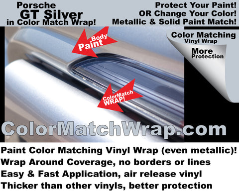 porsche paint color vinyl wrap - Porsche GT Silver M7Z 